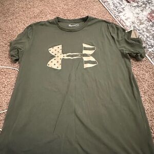 Under Armour Men's Olive T-Shirt with Logo